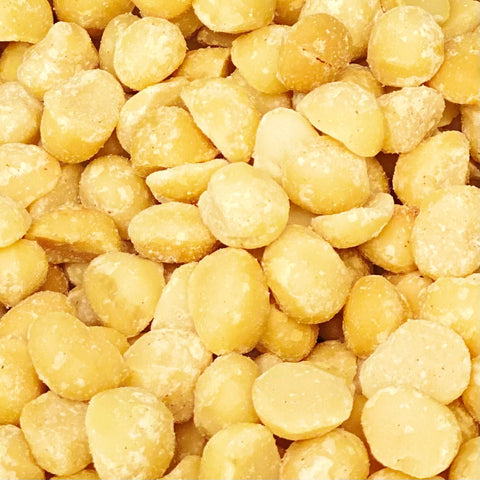 Macadamias, Blanched 60%Whole/40% Halves Unsalted (Roasted)
