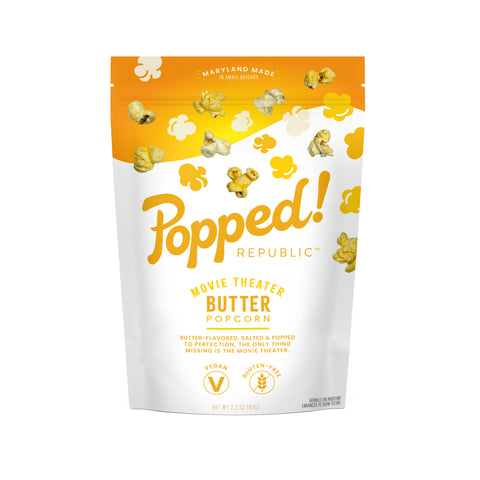 Popped! Republic Popcorn - Medium Stand Up Pouches