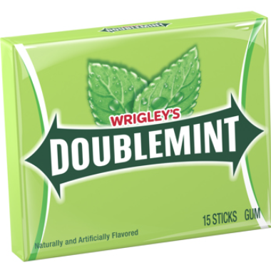 Doublemint Gum, Slim Pack of 15 Sticks