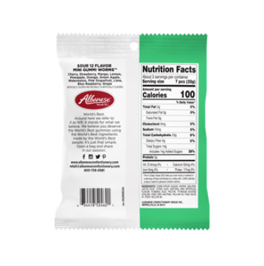 Albanese Sour 12 Flavor Mini Gummi Worms, 3.5 Oz