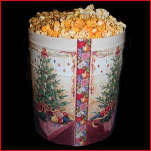 Salted Popcorn, Cheese Corn & Caramel Corn (3.5 Gallon, 3-Way Tin)