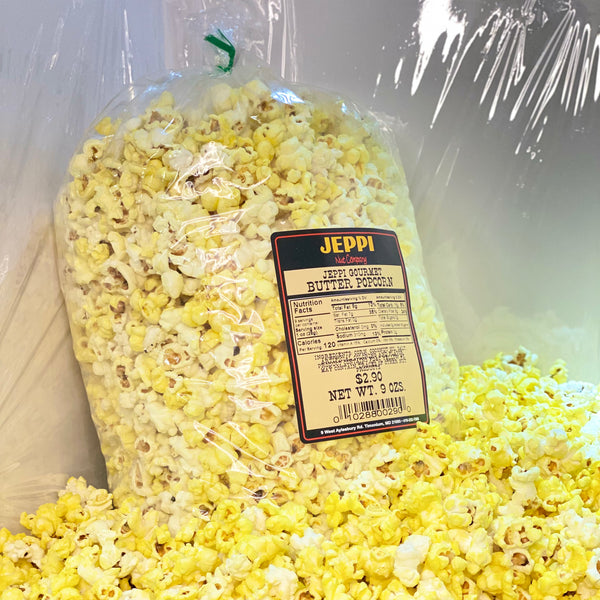 Popped Popcorn 9oz Jeppi Salted Jeppi Nut & Candy Company